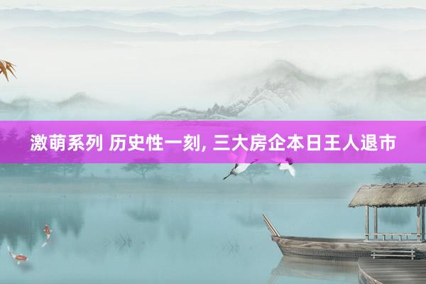 激萌系列 历史性一刻, 三大房企本日王人退市