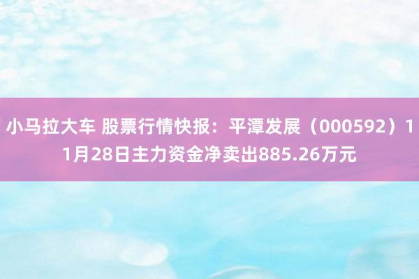 小马拉大车 股票行情快报：平潭发展（000592）11月28日主力资金净卖出885.26万元