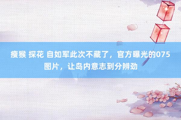 瘦猴 探花 自如军此次不藏了，官方曝光的075图片，让岛内意志到分辨劲