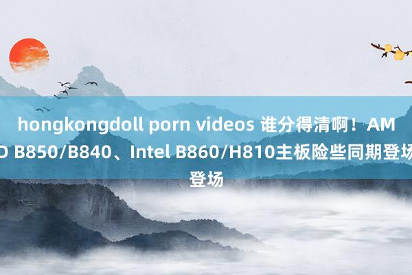 hongkongdoll porn videos 谁分得清啊！AMD B850/B840、Intel B860/H810主板险些同期登场