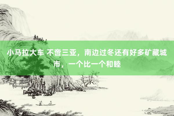 小马拉大车 不啻三亚，南边过冬还有好多矿藏城市，一个比一个和睦
