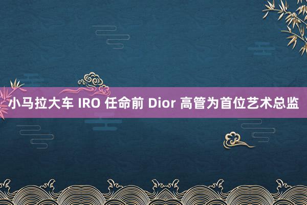 小马拉大车 IRO 任命前 Dior 高管为首位艺术总监
