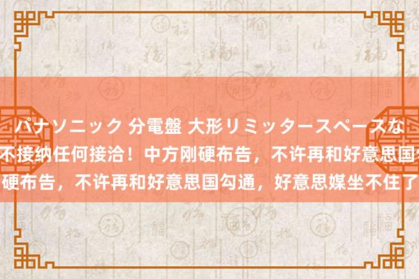 パナソニック 分電盤 大形リミッタースペースなし 露出・半埋込両用形 不接纳任何接洽！中方刚硬布告，不许再和好意思国勾通，好意思媒坐不住了