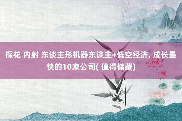 探花 内射 东谈主形机器东谈主+低空经济, 成长最快的10家公司( 值得储藏)