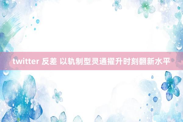twitter 反差 以轨制型灵通擢升时刻翻新水平