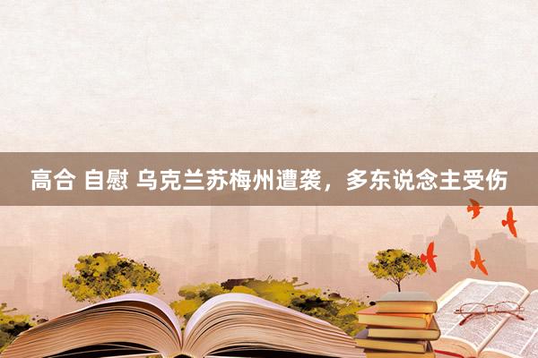 高合 自慰 乌克兰苏梅州遭袭，多东说念主受伤
