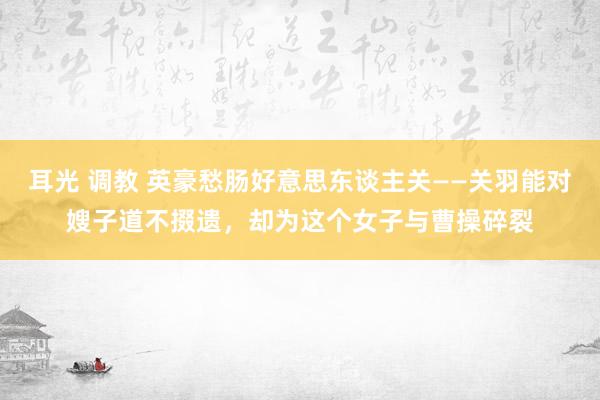 耳光 调教 英豪愁肠好意思东谈主关——关羽能对嫂子道不掇遗，却为这个女子与曹操碎裂
