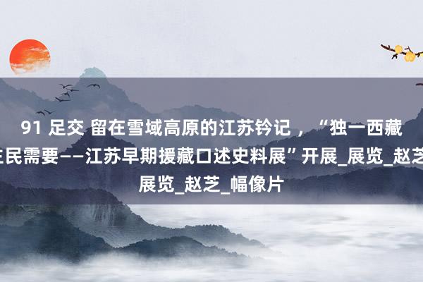 91 足交 留在雪域高原的江苏钤记 ，“独一西藏东说念主民需要——江苏早期援藏口述史料展”开展_展览_赵芝_幅像片