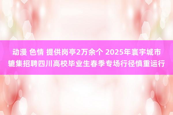 动漫 色情 提供岗亭2万余个 2025年寰宇城市辘集招聘四川高校毕业生春季专场行径慎重运行