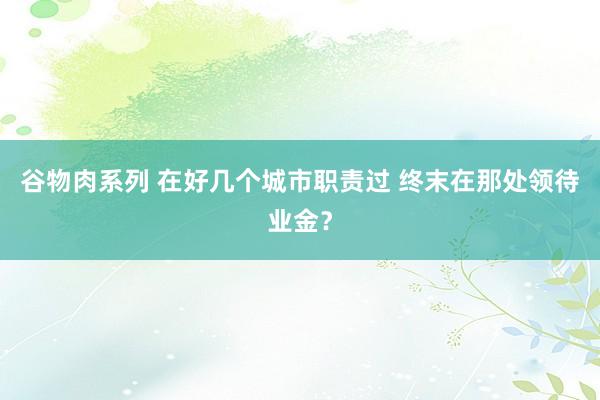 谷物肉系列 在好几个城市职责过 终末在那处领待业金？