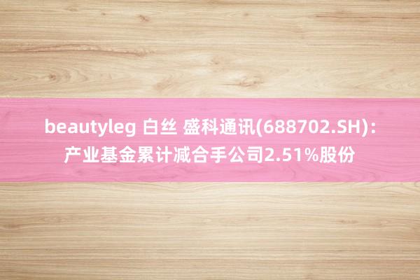 beautyleg 白丝 盛科通讯(688702.SH)：产业基金累计减合手公司2.51%股份