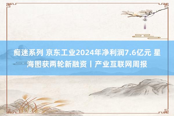 痴迷系列 京东工业2024年净利润7.6亿元 星海图获两轮新融资丨产业互联网周报