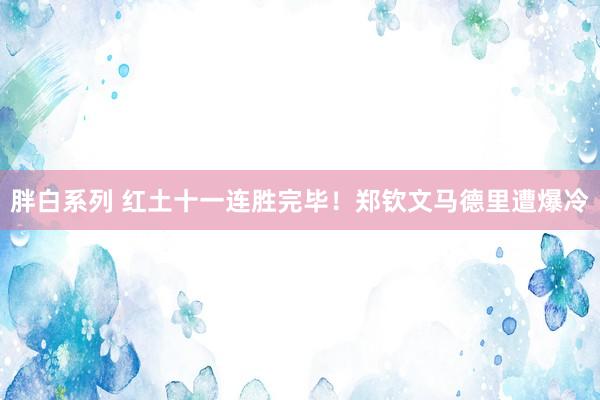 胖白系列 红土十一连胜完毕！郑钦文马德里遭爆冷