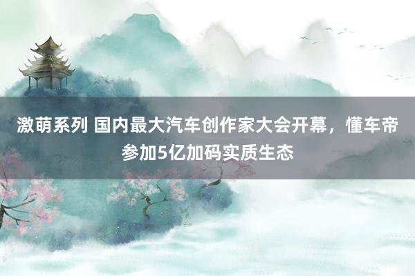 激萌系列 国内最大汽车创作家大会开幕，懂车帝参加5亿加码实质生态